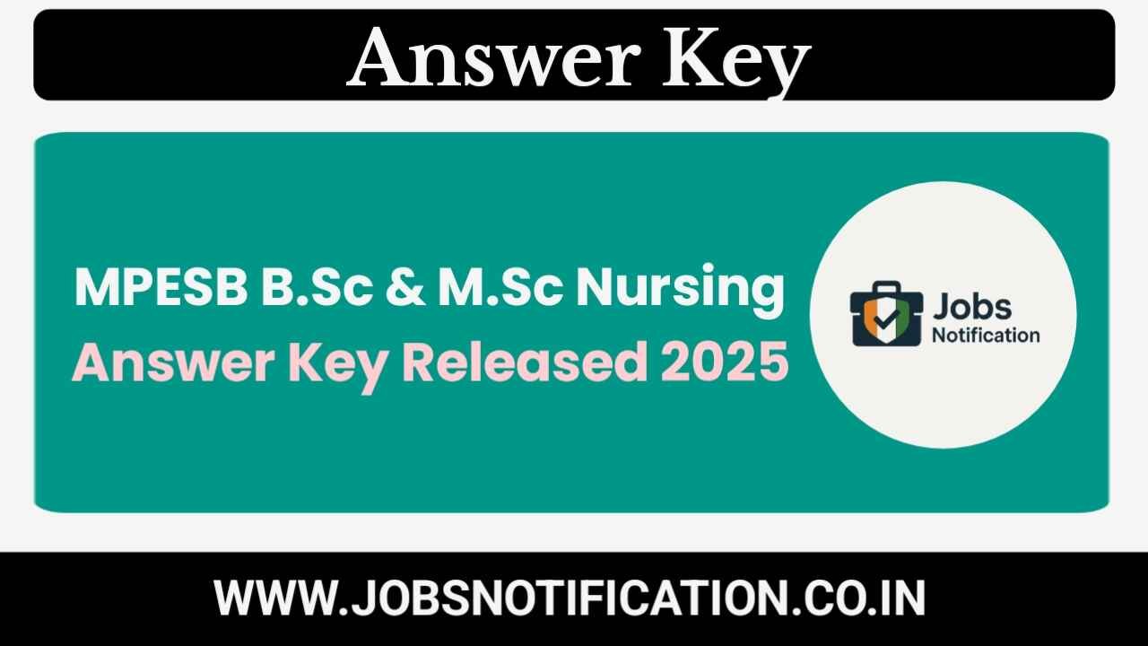 Official PDF Notice – MPESB BSc and MSc Nursing Answer Key 2025 Released
