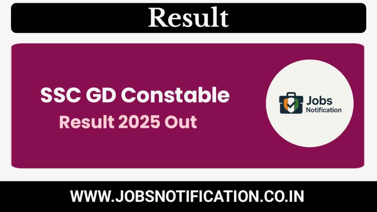 SSC GD Result 2025 Declared with Final Answer Key and Marks PDF