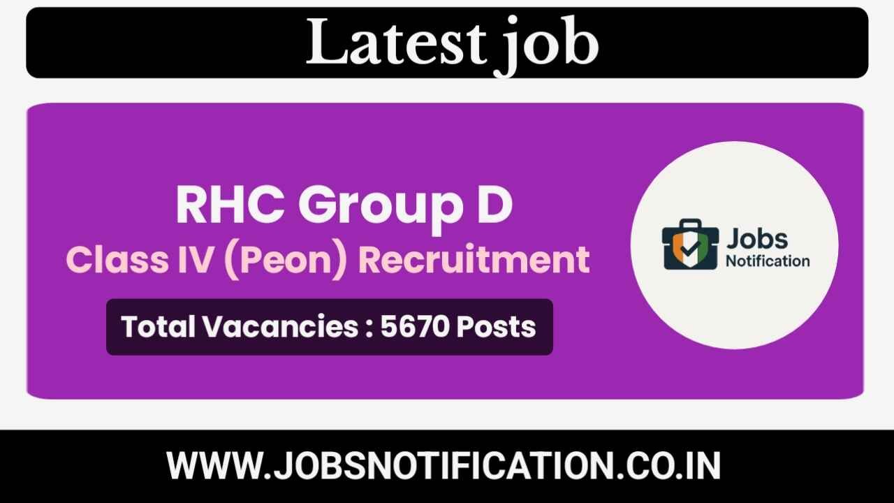 Rajasthan High Court Group D Class IV Peon Recruitment 2025 for 5670 Posts