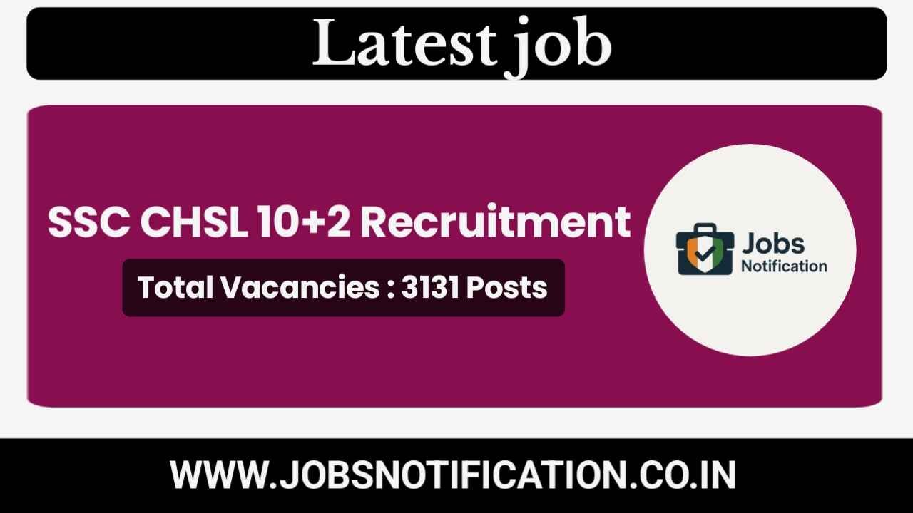 SSC CHSL 10+2 Recruitment 2025 Notification – Online Application Form Out