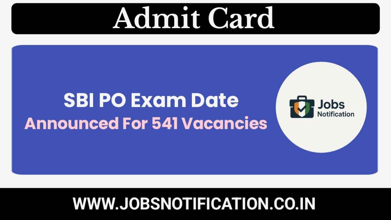 SBI PO Exam Date 2025 announcement banner – check exam schedule for 541 vacancies