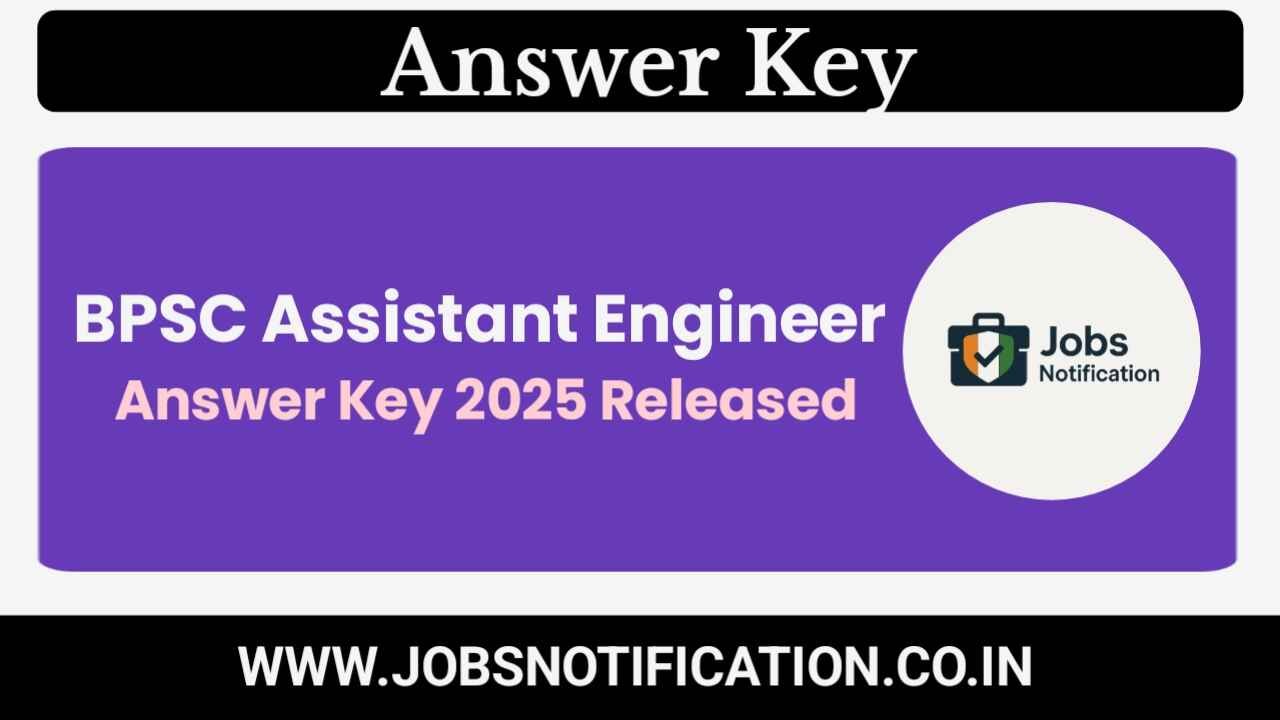 Download BPSC Bihar Assistant Engineer Answer Key 2025 PDF Online