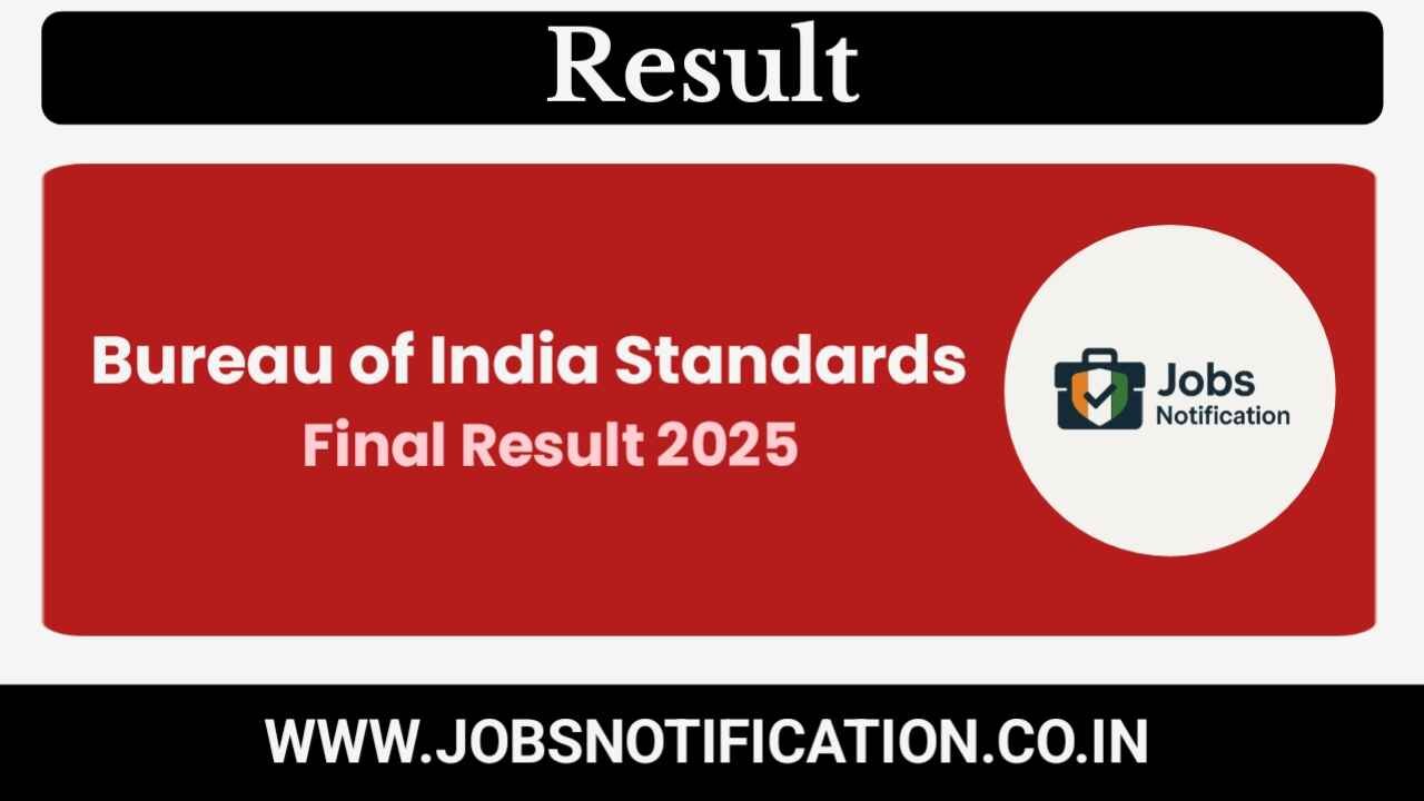 BIS Final Result 2025 for Various Posts – Download Merit List PDF