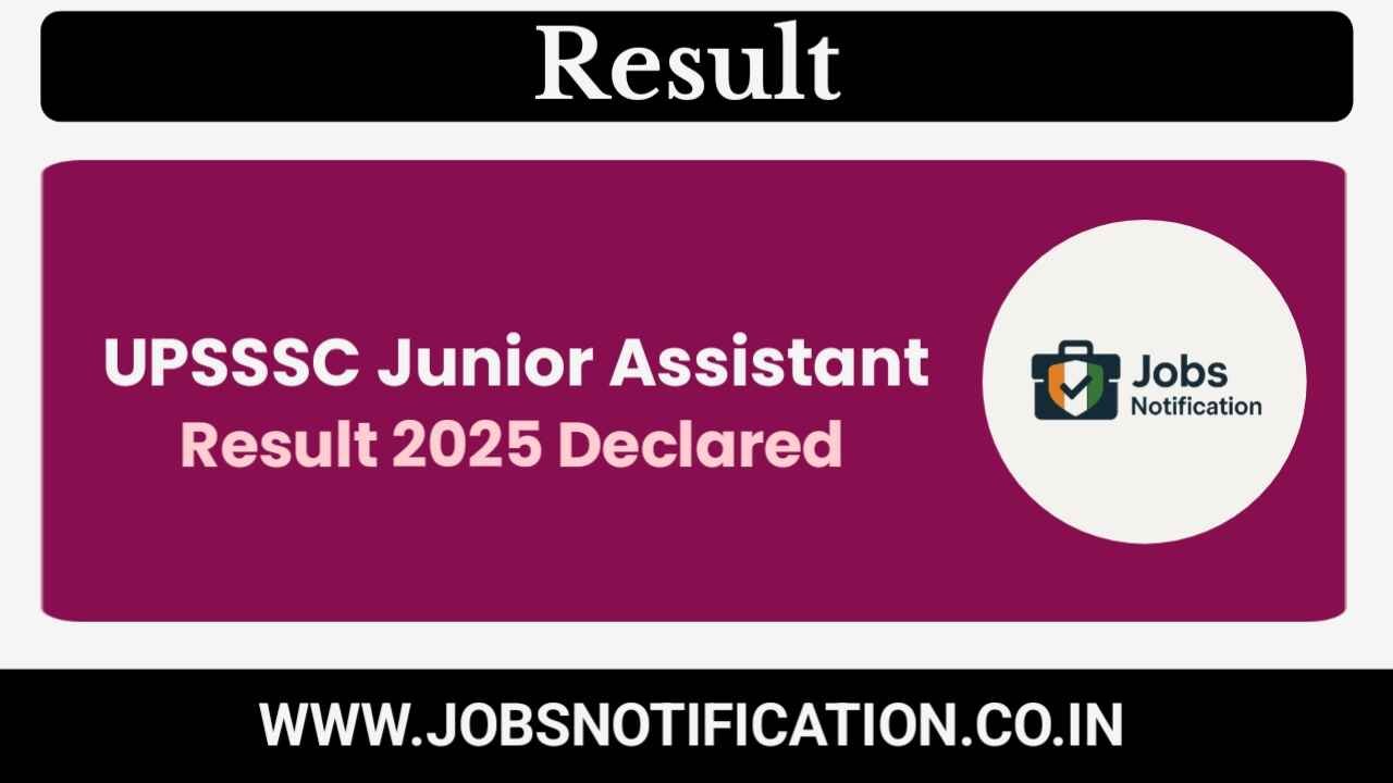 UPSSSC Junior Assistant Result 2025 – Download Merit List PDF and Cutoff Marks