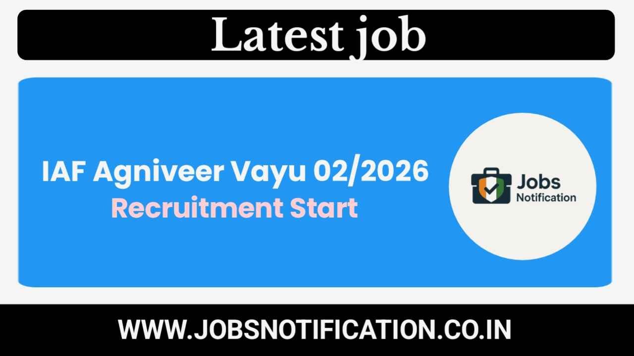 Indian Airforce Agniveervayu 02/2026 Notification Out – Apply Online Now