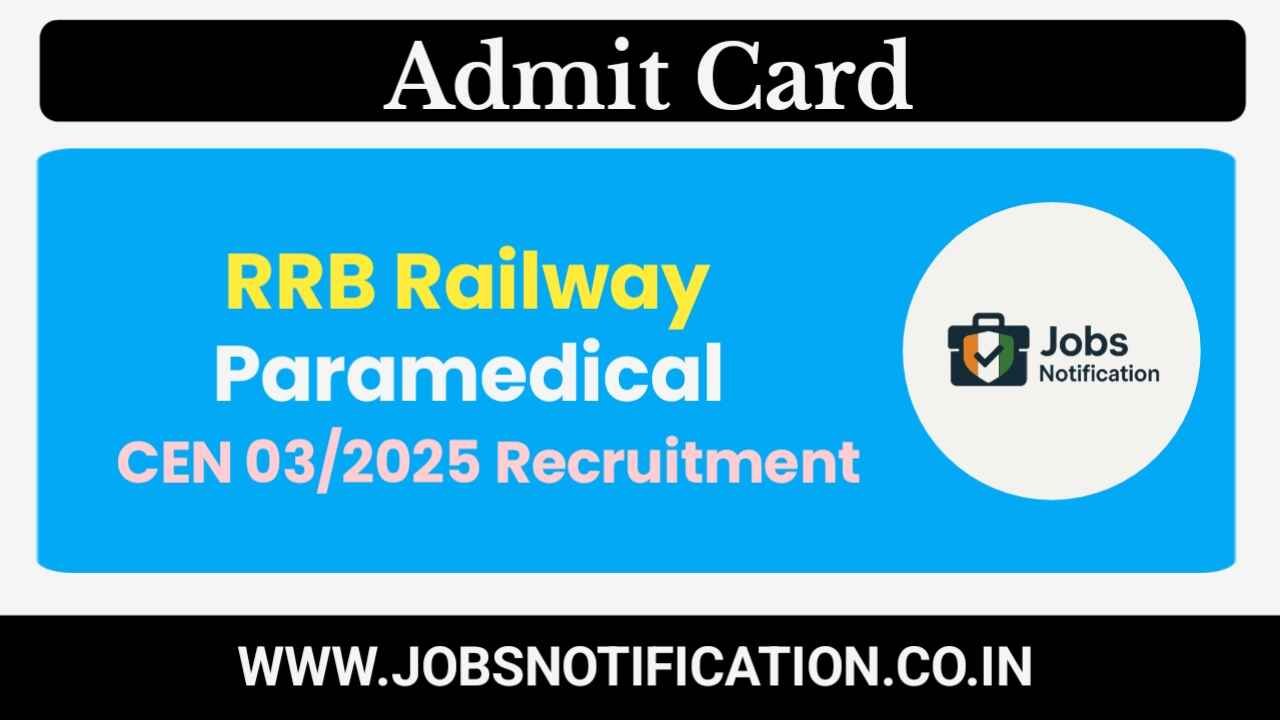 Railway RRB Paramedical Exam Date 2026 announced for 434 paramedical posts