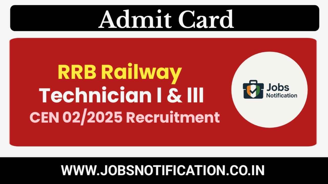 Railway RRB Technician Exam Date 2026 announced for 6238 Technician Grade I and Grade III posts